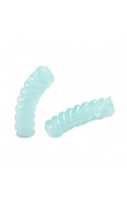 Acrylic Tube Twisted bead 33x8mm Transparent ice blue